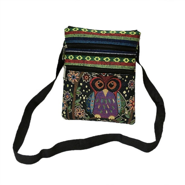 Multifunction Shoulder Bag Owl Printed Crossbody Bag for Travel/Business/Workout Multifunction Shoulder Bag Owl Printed Crossbody Bag for Travel/Business/Workout